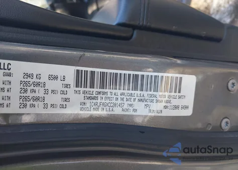 2012 Jeep Grand Cherokee Laredo from USA, damaged, VIN 1C4RJFAGXCC201457